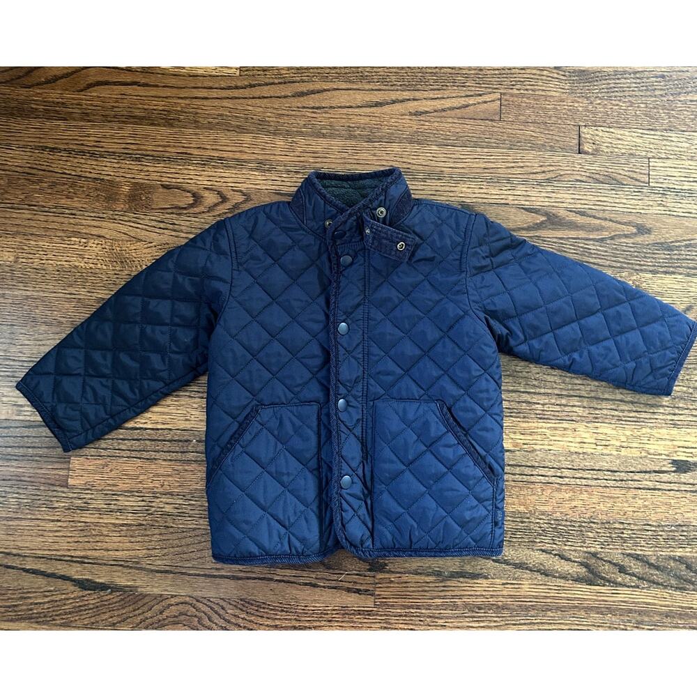Baby Gap Boy's Toddler Navy Quilted Jacket - size: 3 years